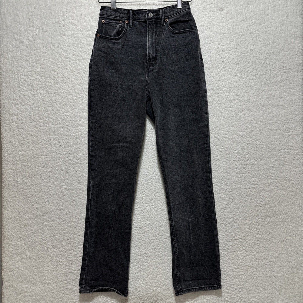Abercrombie & Fitch Jeans Black Faded Wash 90s Straight Ultra High Rise Sz 26/2R